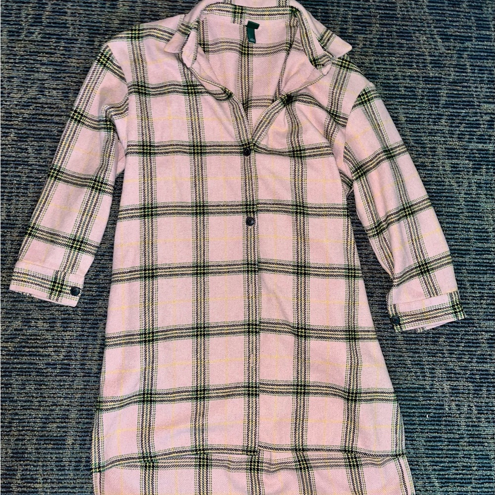 Wild Fable Pink and Green Plaid Dress